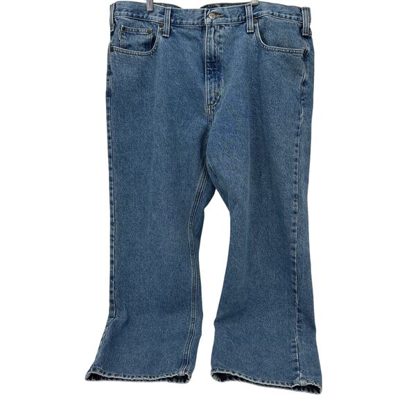 Carhartt Jeans Mens 42x30 (42x29 ACTUAL) Blue Denim Straight Leg Traditional Fit - Picture 2 of 7